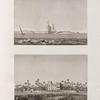 Basse Égypte. 1. Vue d'une maison des environs de Rosette [Rosetta]; 2. Vue du Fort d'Abouqyr.