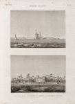 Basse Égypte. 1. Vue d'une maison des environs de Rosette [Rosetta]; 2. Vue du Fort d'Abouqyr.