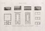 Basse Égypte. 1.2. Plan et élévation d'un okel d'Alexandrie; 3.4. Plan d'un okel de Damiette; 5-7. Plans d'un appartement d'okel; 8. Coupe d'okel; 9.10. Okels de Rosette.