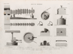 Arts et métiers. 1. Pressoir à hulie de lin; 2.3. Moulin à hulie de lin; 4-6. Moulin à hulie de sésame; 7-10. Fourneau à torréfier la graine de sésame; 11-13. Four à poulets de Louqsor.