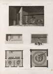 Arts et métiers. Vue, plans et coupes du moulin à sucre.