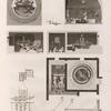 Arts et métiers. 1. Charrue; 2.3. Machine à battre les grains; 4-7. Machine à blanchir le riz; 8-10. Moulin à farine.