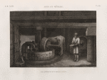 Arts et métiers. Vue intérieure d'un moulin à hulie.