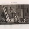 Arts et métiers. Vue intérieure de l'attélier du tisserand.