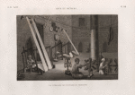 Arts et métiers. Vue intérieure de l'attélier du tisserand.