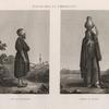 Costumes et portraits. 1. Sâys ou palefrenier; 2. Femme du peuple.