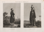 Costumes et portraits. 1. Sâys ou palefrenier; 2. Femme du peuple.