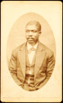 Oval half-figure portrait of unidentified man.