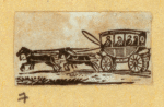 Horse-drawn carriages.