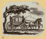 Horse-drawn carriages.