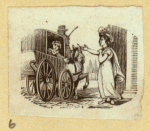 Horse-drawn carriages and carts.
