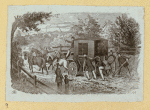 Horse-drawn carriages and carts.