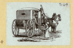 Horse-drawn carriages and carts.