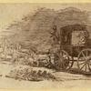 Horse-drawn carriages and carts.