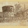 Horse-drawn carriages and carts.