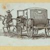 Horse-drawn carriages.