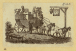 Horse-drawn carriages.