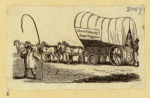 Horse-drawn carriages.