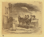 Horse-drawn carriages.