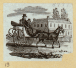 Horse-drawn carriages.