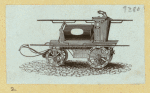 Horse-drawn hose cart.
