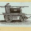 Horse-drawn hose cart.