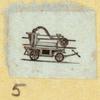Horse-drawn hose cart.