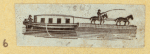 Horse-drawn boats and steamships.