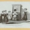Violins, harps, lutes, and symbols of music.