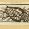 Violins, harps, lutes, and symbols of music.