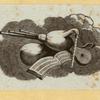 Violins, harps, lutes, and symbols of music.