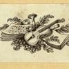 Violins, harps, lutes, and symbols of music.