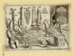 Various instruments and symbols of music.