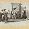Young men and women at play.
