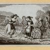 Young men and women at play.
