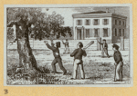 Young men and women at play.