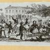 Young men and women at play.