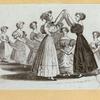 Young men and women at play.