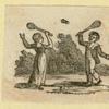 Young men and women at play.