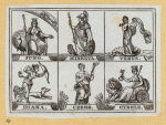 Mythological and zodiacal symbols and signs.