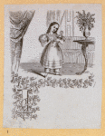 Pages with decorative borders featuring classical scrolling foliage, trees, angels, children, and other devices.