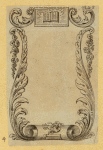 Pages with decorative borders featuring scrolling foliage, cartouches, floral garlands, and acanthus leaves.