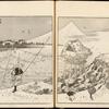 Fuji in a winter wind. Blockcutters: Egawa Sentarô (left), Beikichi (right)