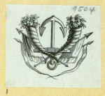 Symbolic devices featuring anchors and strong arm and hammer.