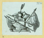 Symbolic devices featuring anchors and strong arm and hammer.