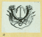Symbolic devices featuring anchors and strong arm and hammer.