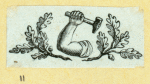 Symbolic devices featuring anchors and strong arm and hammer.