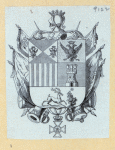 Heraldic shields and devices.