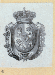 Heraldic shields and devices.