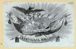 Shields and allegorical imagery representing the military.